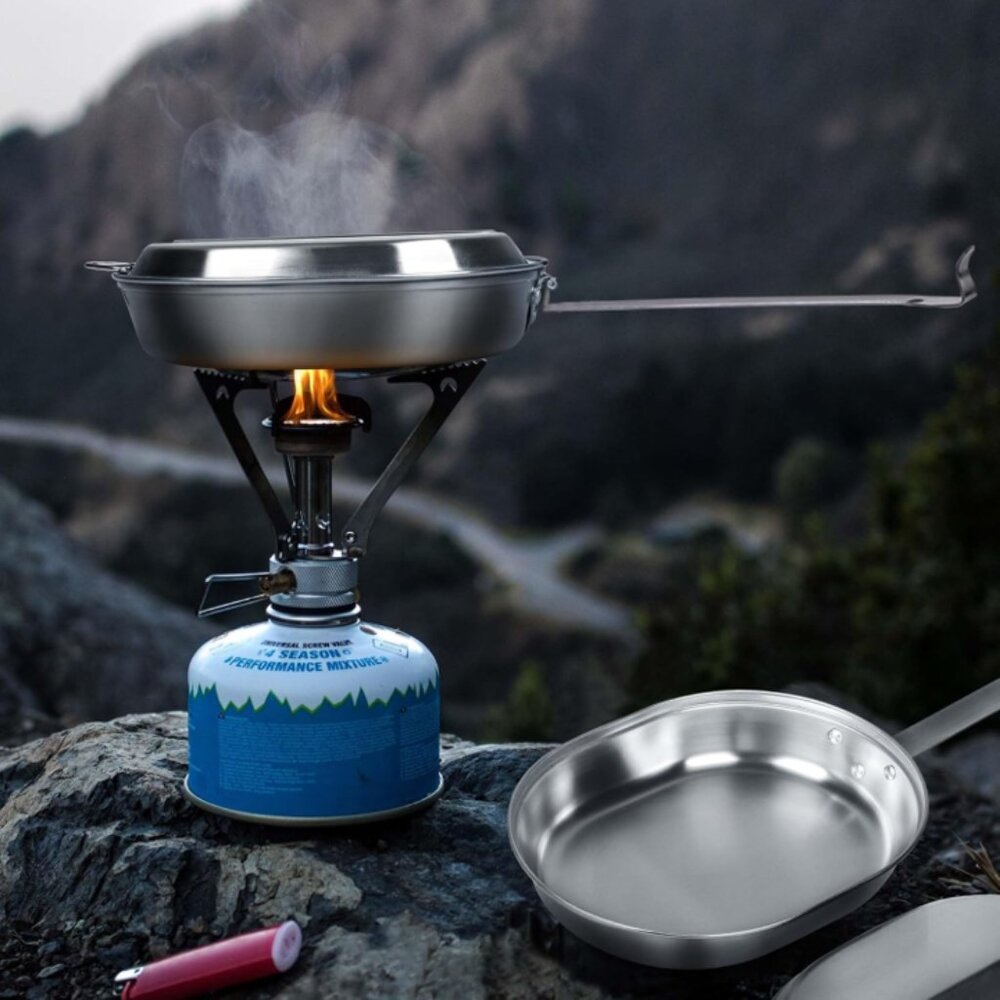 Stainless Steel Mess Kit, Pan and Eating Tray Set,  Outdoor Camping - Picture 7 of 9